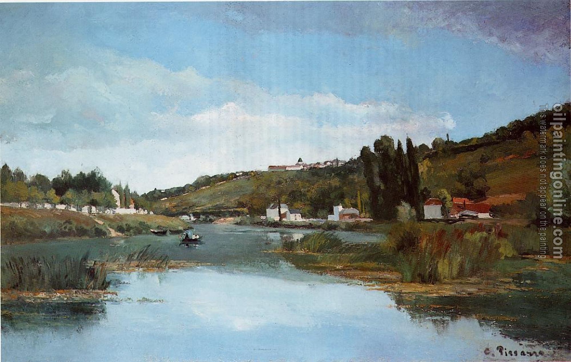 Pissarro, Camille - The Banks of the Marne at Chennevieres